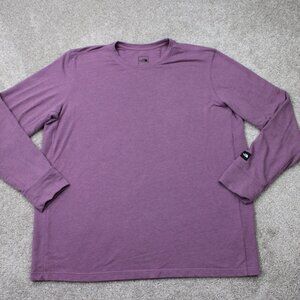 The North Face Shirt Mens 2XL XXL Purple Polyester Long Sleeve Pullover Crewneck